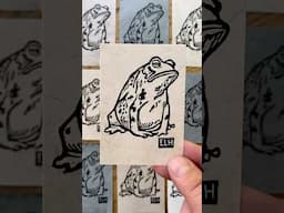 Printing toads for the free swag bags at my next craft fair! #printmaker #blockprinting #linocut