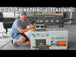 HOW TO SEASON A NEW GRIDDLE | My First Impressions Of My New Blackstone Griddle! | Fatty's Feasts