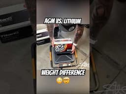 AGM vs. Lithium Batteries the weight difference is mind blowing 🤯