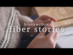 Fiber Stories - April - spring knitting, mending, spinning yarn, and sewing vlog