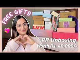Unboxing *FREE MAKEUP & SKINCARE* Worth Rs. 40,000/- | *HUGE* PR Packages Haul