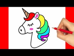 how to draw a unicorn kawaii
