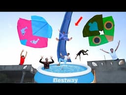 Village Boy Kite Caught Or City Swimming Pool | Kite