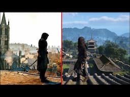 AC Unity Vs AC Shadows - Combat Stealth Parkour & Gameplay Comparison