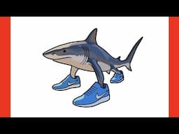 How to draw TRALALERO TRALALA step by step / drawing meme