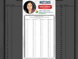 NEET 2025 Official Answer Key Released | NTA Update 📢 #shorts #neet2025 #answerkey
