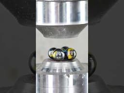 Extreme Macro Metal Crush! 🔍🔩💥See Every Detail, Every Crack! #hydraulicpress #macro #satisfying