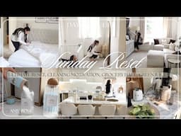 SUNDAY RESET | ULTIMATE RESET, CLEANING MOTIVATION, GROCERY HAUL, GREEN JUICE!