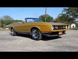 1972 Ford Mustang Convertible 351 HO 4 Speed in Golden Glow & Ride - My Car Story with Lou Costabile