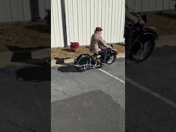 John rides the 1947 Indian Chief