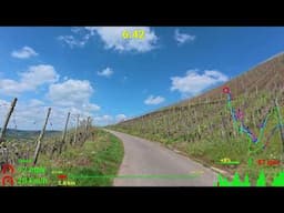 100 minute Indoor Cycling Workout Mosel River and vineyards Germany Garmin 4K Video