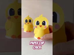 easy paper cup chick #freetemplate #papercraftideas #eastercraft #easycraft #kidscrafts #funcrafts