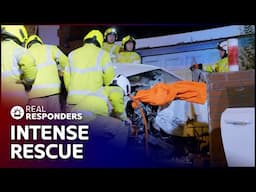 Man Stuck in Wrecked Car for 72 Minutes After Major Crash | Ambulance Code Red | Real Responders