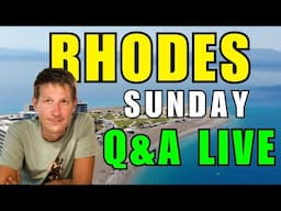 Rhodes LIVE 🇬🇷 - Q&A Ask everything about your Vacation!