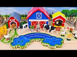 Top The Most Creative DIY Small World Countryside Farm Diorama with Barn for Cow, Rooster Cattle