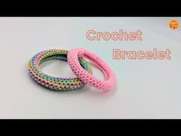 Trendy crochet accessory that you'll want to make this summer! Crochet Tube Bracelet - Quick & Easy