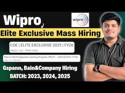 🔥Wipro Elite Exclusive 2025 | Gspann, Bain, Valeo Biggest Hiring | BE/BTECH/BCA/BSC/ME/MTECH/MCA/MSC