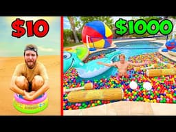 $10 vs $1000 Ka Pool Party Challenge!