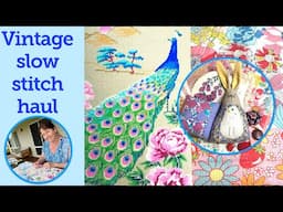 Vintage linen & haberdashery haul | Embroiderers Guild Destash #thriftythursday #slowstitching