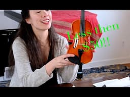 1/8 Acoustic Beginner Violin, Solid Wood with Case Bow Rosin (found on Amazon)