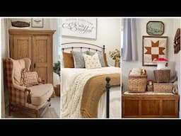 Vintage farmhouse style interior decoration ideas. Vintage Home Decor. #vintagestyle #homedecor #diy