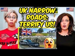 American Couple Reacts: How To Drive on UK Narrow Country Roads! AMERICAN NIGHTMARE!