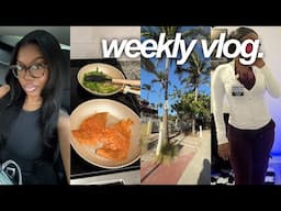 weekly vlog: first week as an nursing student, miami trip, content days, packing orders & gym