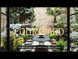 SMALL NARROW COURTYARD DESIGN IDEAS | PRIVATE TINY COURTYARD GARDEN LANDSCAPE LIVING SPACE IDEAS