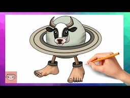 How To Draw La Vaca Saturno Saturnita | Italian Brainrot Animal | Drawing Tutorial