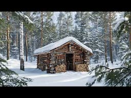 I'M Living Off The Grid In A Snowy Log Cabin!