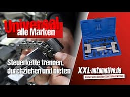 IWIS Steuerkette trennen, durchziehen und nieten. Mit diesem Werkzeug kein Problem.