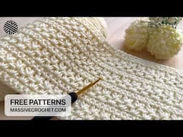 SUPER EASY Crochet Pattern for Beginners!⚡️👌 LOVELY Crochet Stitch for Baby Blanket & Bag