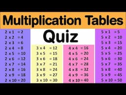 Multiplication tables Quiz  | Quiz Time | Maths Quiz  | Mental Maths Quiz I Maths Tables