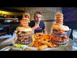 WIN $250 IF I CAN BEAT THIS MONSTER BURGER CHALLENGE RECORD! | Joel Hansen RAW
