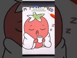 Draw with me cute strawberry in Procreate #drawing #procreate #cutedrawing #digitalart
