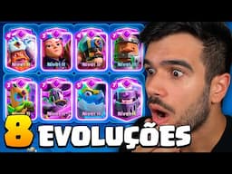 USEI TODAS AS MELHORES EVOLUÇÕES DO CLASH ROYALE NUM DECK SÓ!