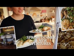 Starting a New Venture and Making a Beautiful Spring Dinner