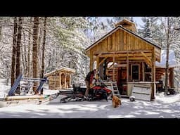 Making Maple Syrup, Canoeing in the Snow | T-Bone Steak with Maple Blueberries, Outdoor Kitchen Prep