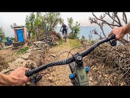 BLASTING through backyards on my favorite ride of the trip | Mountain Biking Nepal