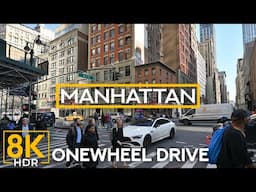 Lower Manhattan Onewhell Ride - Evening City Views in 8K HDR and Real New York Sounds