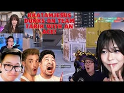 Kkatamina DUNKS on Team Tarik Valkyrae & Sykkuno with a Nasty ACE! Valo Custies with Friends!
