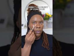Correct placement of concealer