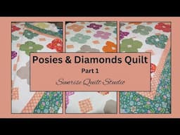 Posies & Diamonds Quilt - Part 1 - Cutting fabrics for blocks