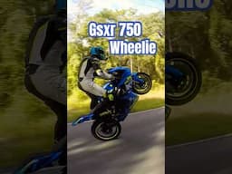 GSXR750 Wheelie Til The Wheel Stops Spinning 💪🏻😈 #wheelie #gsxr #motorcycle