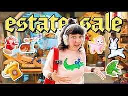 This estate sale is FULL of miniatures & craft supplies (╥﹏╥) 🌟 come thrift with me!