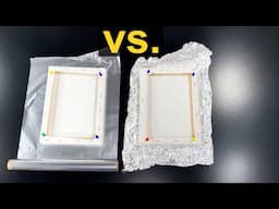 Fluid Painting with Crumpled Aluminium foil