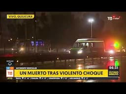 Violento accidente en Quilicura: camión impacta a auto detenido y deja un fallecido