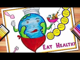 World Food Safety Day Drawing | World Food Safety Day Poster | Eat safe Eat Healthy | Food Safety