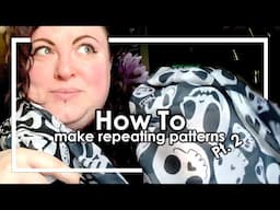 How to make repeating patterns by hand and upload to redbubble for sale-part two