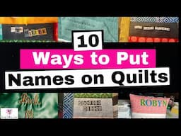 FUN WAYS TO PUT NAMES ON FABRIC! (Bet you haven't tried them all!)